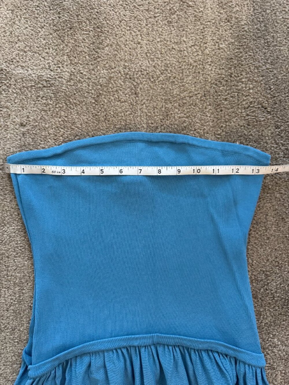 Solid & Striped Strapless Soglio Dress French Blue Jersey Midi S - Picture 4 of 5